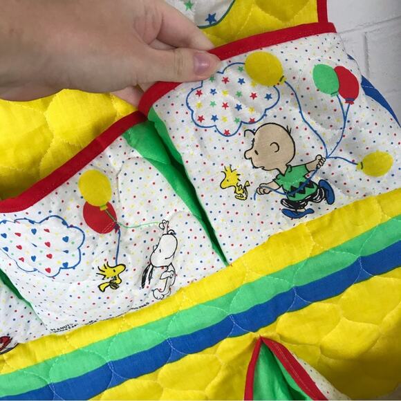 Vintage Peanuts Snoopy Charlie Brown Characters Cloth Hanging Organizer - Picture 6 of 10